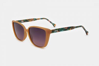 HARMONY 2 SUN MARRON CAFÉ TRANSPARENTE MATE - TRAMA MARRON VERDE AMARILLO MATE / GRIS DEGRADE A AMB
